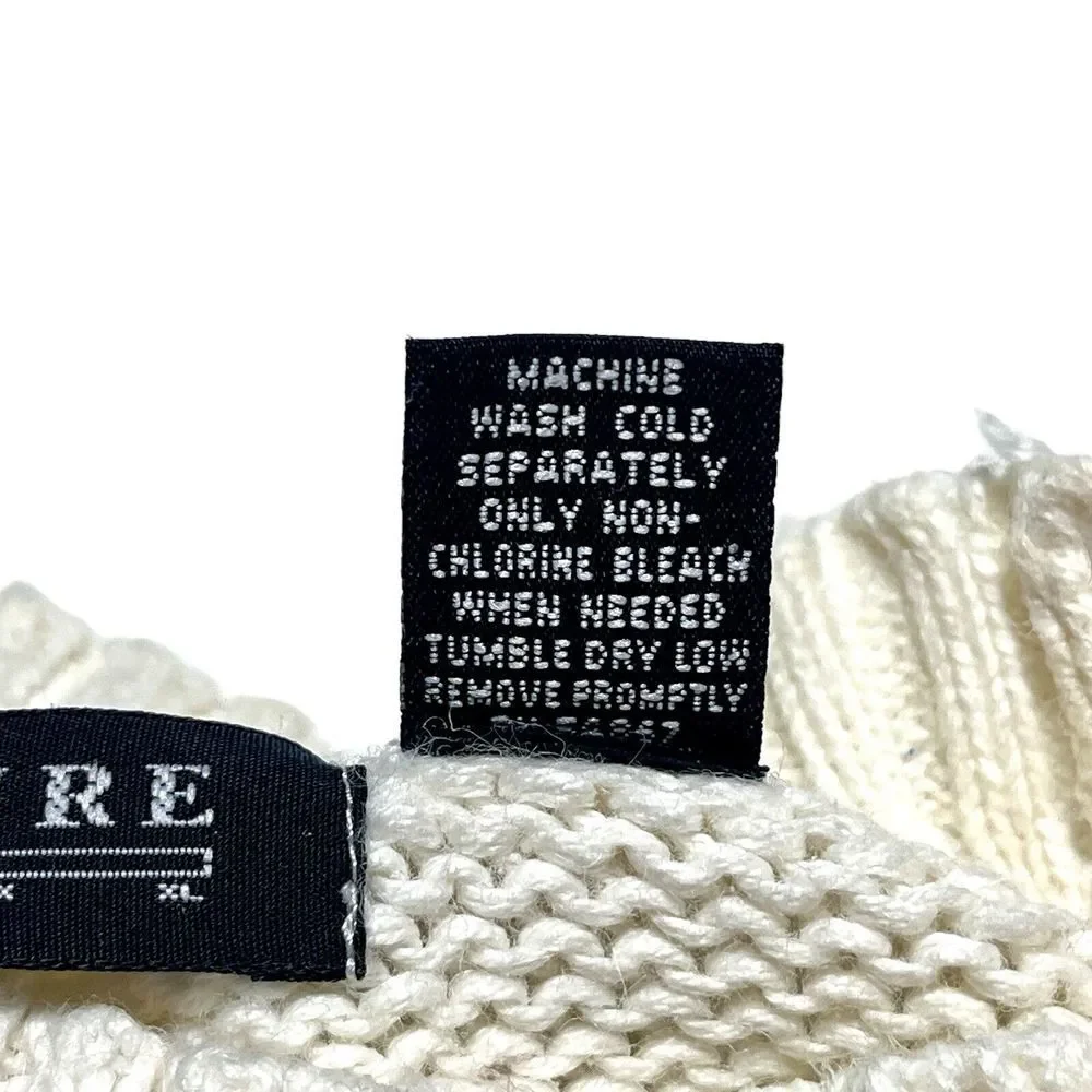 Structure USA‎ Off White Knit Sweater Red Blue Stripes Sz XL